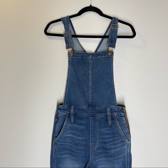 Madewell Roadtripper Overalls Brodie Wash Distressed Frayed Hem Size XS Women’s - Picture 3 of 14